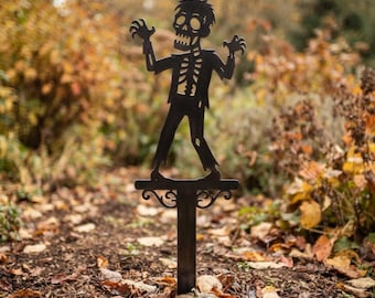 Zombie-Skelett-Gartenstecker SVG Halloween-Gartendeko aus Metall, gruselige Outdoor-Laserschnittdatei für CNC-Plasma, digitaler Download