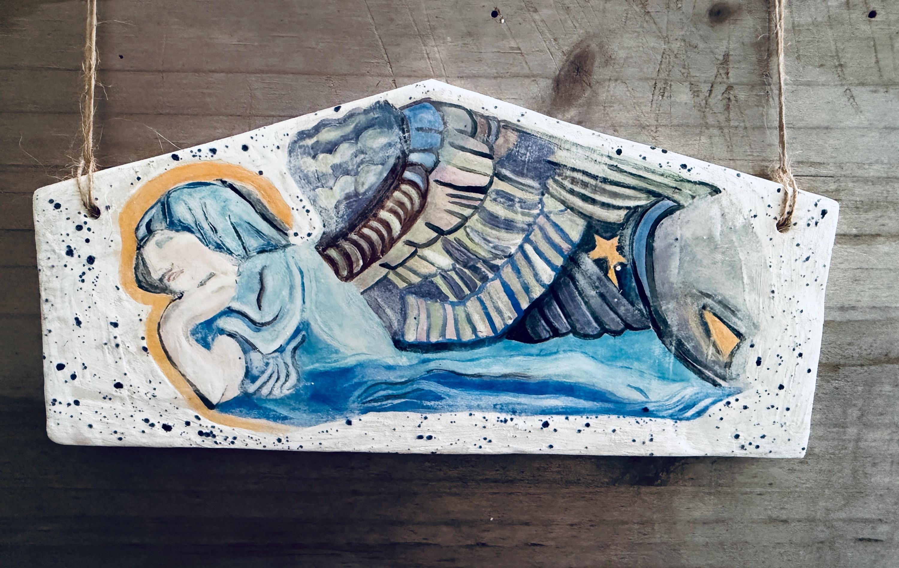Ceramic Angel Wall Hanging - Etsy