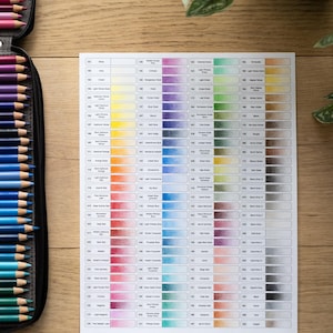 ファーバーカステル ポリクロモス 120 セット、白紙見本チャート（デジタルダウンロード）