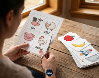 Bundel First Words Flashcards | Dieren, hygiëne, vormen (pdf-download)