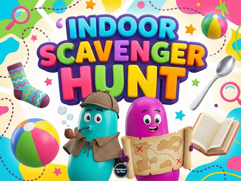 Kids Indoor Scavenger Hunt | Treasure Hunt Clue Cards Game (PDF ...
