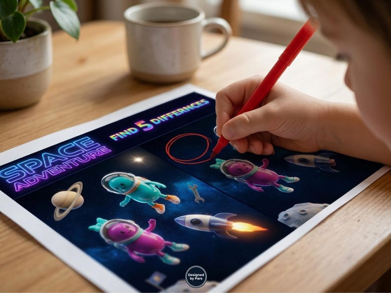 10 Printable Spot the Difference Games | Find 5 Differences ...