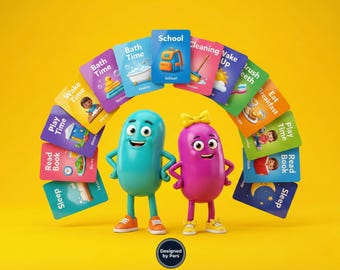 Daily Routine Cards for Preschoolers | Visual Schedule Chart (Digital Download)