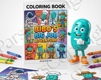 Kolorowanka „Wielka przygoda Bibo” | Eksploracja kariery dla dzieci (wersja cyfrowa do pobrania)