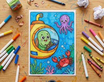 Kolorowanka STEM dla maluchów | Edukacyjne strony o nauce, przyrodzie i kosmosie (do pobrania w formacie PDF)