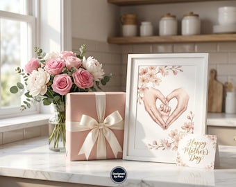 Kwiatowe akwarele na Dzień Matki | Zestaw do pokoju dziecięcego dla mamy i dziecka (do pobrania w wersji cyfrowej)