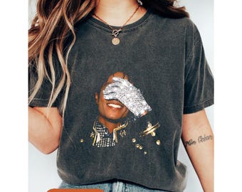 T-shirt graphique Michael Jackson Glove, sweat-shirt vintage des années 90, sweat à capuche graphique tendance Michael Jackson rétro King Of Pop