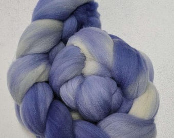 Hand Dyed Rambouillet Combed Top, 'Scattered Clouds'