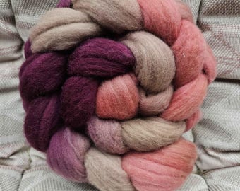 Hand Dyed Targhee Combed Top, 'OOPS! Imperfect Autumn'