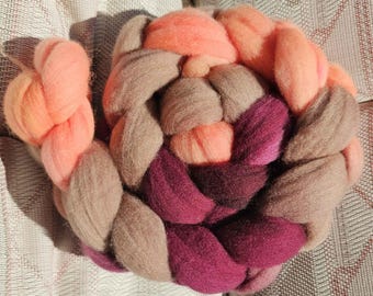 Hand Dyed Targhee Combed Top 'Imperfect Autumn'