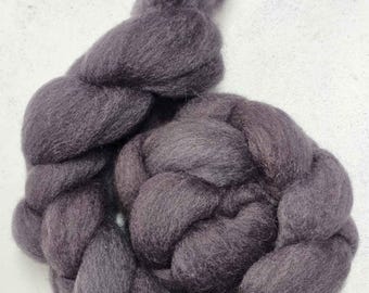 Hand Dyed Corriedale Combed Top, 'Smoke'