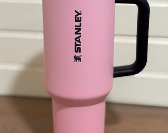 40oz Pink Messi Flip Straw