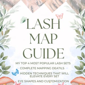 Guide till fransmappning | Wispy, Wet Set, Cat Eye, Volume (digital nedladdning)
