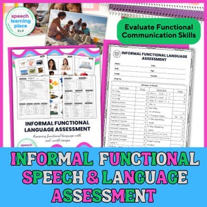 Informal Functional Language Assessment for SLP | AAC Checklist | Life Skills Special Education | Realistic Photos