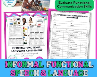 Informal Functional Language Assessment for SLP | AAC Checklist | Life Skills Special Education | Realistic Photos