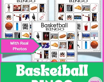 Gra w bingo do koszykówki do druku, bingo na imprezę March Madness, koszykówka NBA w college'u, natychmiastowe pobieranie