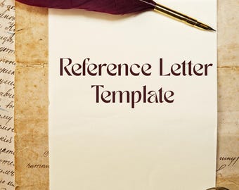 Reference Letter Template - MS Word (Instant Download)