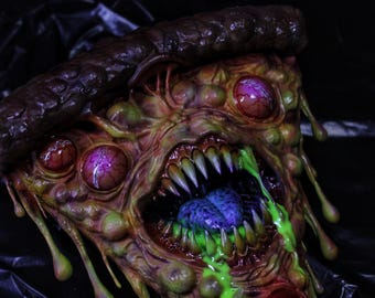 The Hills Have Pies Monster Pizza Dark Art Sculpture