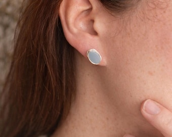 Orecchini a lobo con angelite