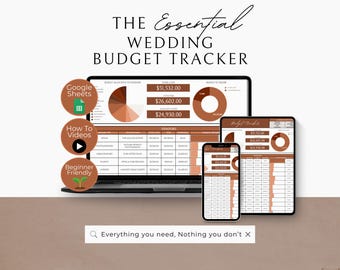 Hoja de cálculo para planificar el presupuesto de bodas / Seguimiento de gastos de Google Sheets para bodas / Plantilla de finanzas para bodas - Terracota