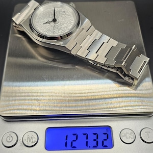 Custom Automatic Watch 'Lunar' - Seiko NH35 3D Moon Surface Dial image 5