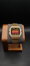 Modded Casio F-91W "Sunrise" - Custom Gold Case Sunset Filter Digital Watch - Engraving/ Customisation Available product logo