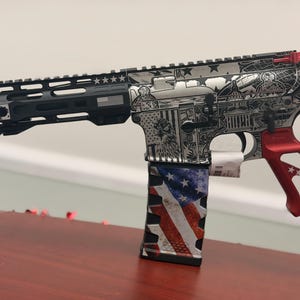 AR15, US Theme Engraving Design SVG - Instant Digital Download | Laser Cut