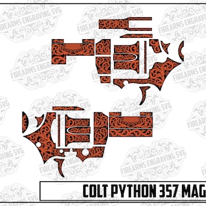 colt python 357 Magnum  3” Engraving Design SVG - Instant Digital Download | Laser Cut