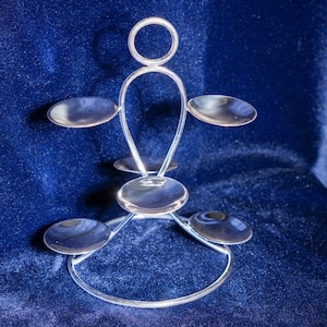 Silver Plated Spiral Dessert Stand, High Tea Centerpiece, Jewelry Organizer