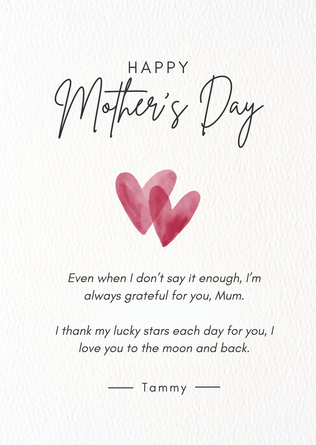 Mother’s Day Canva Card Template | Happy Mother’s Day Card | Editable ...