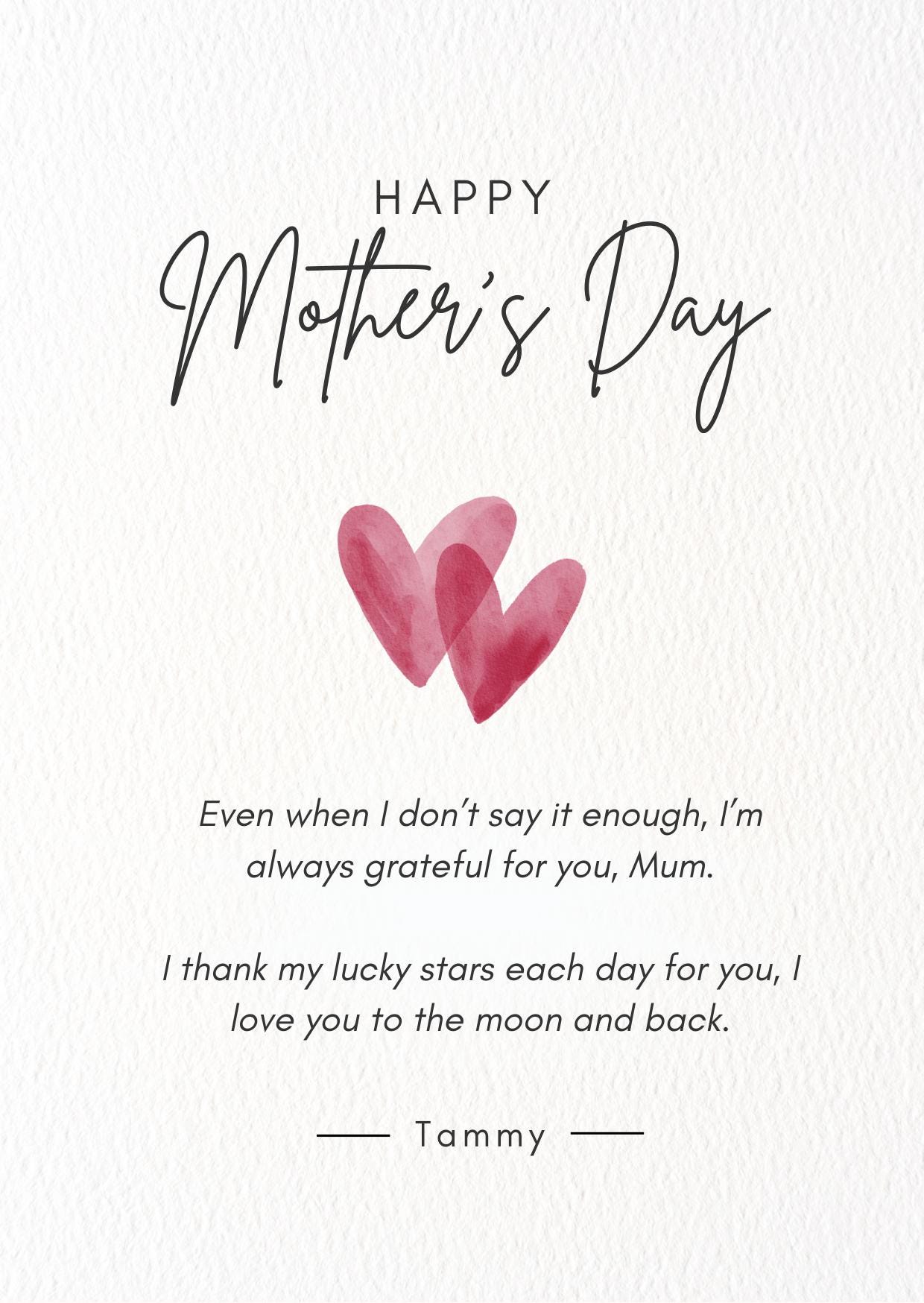 Mother’s Day Canva Card Template | Happy Mother’s Day Card | Editable ...