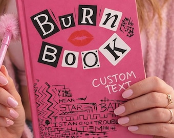 Personalized Mean Girls Burn Book Custom Pink Journal | Regina George Y2K Aesthetic Gift for Her