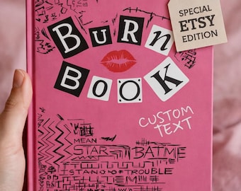 Cuaderno personalizado inspirado en Mean Girls / Cuaderno rosa estilo Y2K con nombre personalizado / Regalo inspirado en Regina George para ella