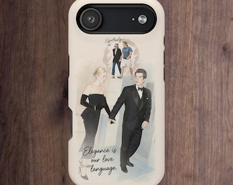 Carolyn Bessette Kennedy & JFK Jr Phone Case | Elegance is Our Love Language | Personalized 90s Iconic Couple Love Story Case