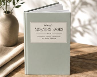 Custom Morning Pages Journal Vol. 01 | Hardcover Personalized Minimalist Guided Reflection Notebook