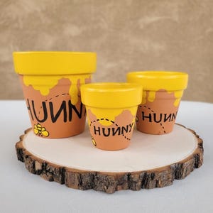 Winnie the Pooh Baby Shower Decor – Hand Painted Hunny Pot Centerpiece | Personalized Party Favor