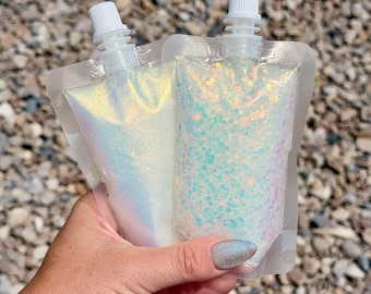 Hydrating Iridescent Body Glitter Gel Non-Sticky for Festivals, Cheer, Softball, Dance & Raves