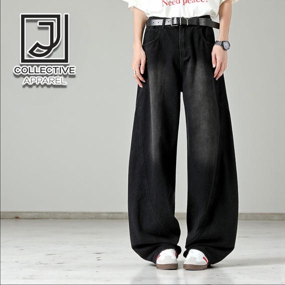 Baggy Denim Jeans | Oversized Wide Leg Pants | Y2K Streetwear Style