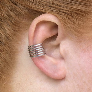 Silver Conch Ear Cuff, Non Pierced Ear Cuff, Cartilage Ring, Ear Climber Cuff, Fake Cartilage Earring, Cartilage cuff, Fake Conch Piercing