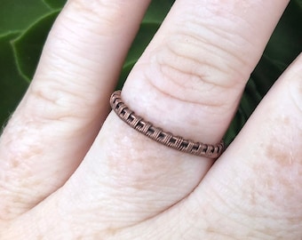 Viking Ring, Unisex Midi Ring, Ancient Style Ring, Mens Viking Ring, Copper Midi Ring, Boho Midi Ring, Knuckle Ring, Bohemian Copper Ring