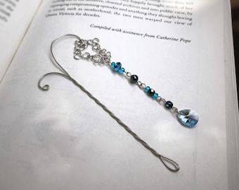 Custom Metal Bookmark, Bookish Gifts, Wire Bookmark, Sparkly Jeweled Bookmark Gift for Book Lovers, Personalized Metal Bookmark with Beads