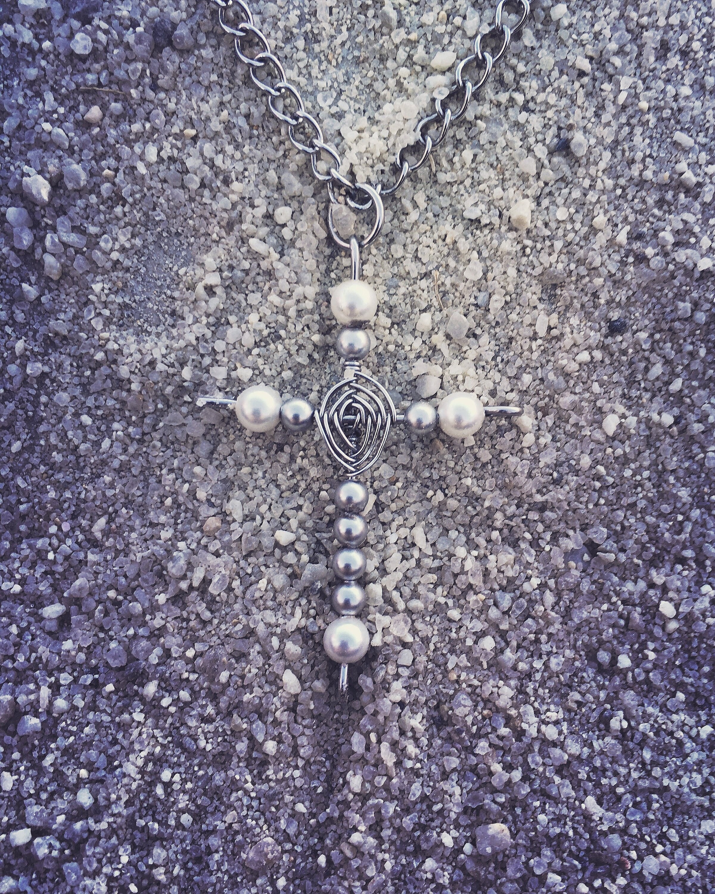 Cross Necklace Women Wire Cross Pendant 