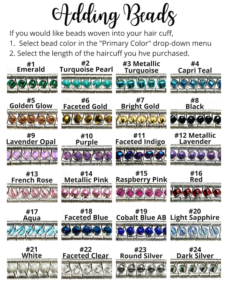 Beaded Metal Hair Clip Alternative, Custom Hair Accessories for Thin or Thick Hair, Unique Hair Clip for Thick Hair or Thin Hair image 3