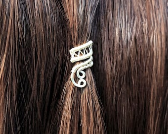 100 Pezzi Accessori Capelli Vikinghi - Anelli Regolabili Per Trecce E Dreadlocks, Argento - Foto 9