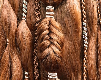 Alternative Hair Ties - Metal Hair Cuffs, Custom Beaded Hair Accessories, Unique Personalized Hair Tie Twists, Gift for Her