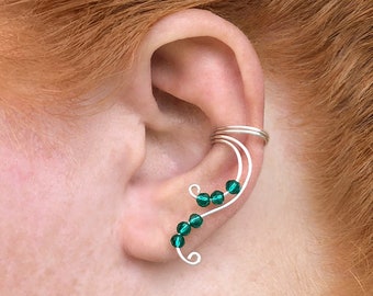 Fairy Ear Cuff, Elf Ear Cuff, Elven Ear Wraps, Ear Vine Earcuff, Fairy Earrings, Elven Cartilage Earrings, Upper Cartilage Ear Cuff, Fantasy