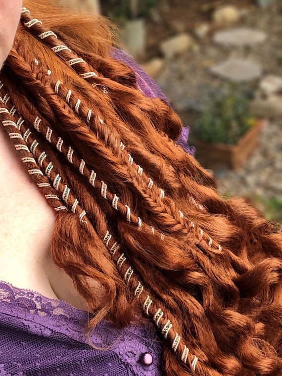 Viking Hair Jewelry, Viking Hair Beads, Viking Jewelry, Braid Beads, Hair  Clips, Custom fairytail Wire-wrapped Hair Cuff 