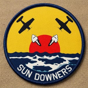 Sun Downers Squadron Patch US Navy Fighter Aviation Morale Sew On Iron On