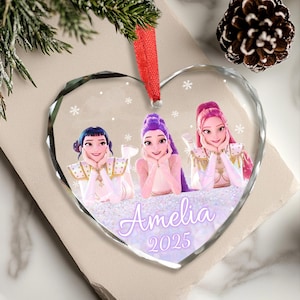 Custom Name Huntrix Ornament, KPOP Holiday Keepsake, Personalized Huntrix Christmas Decor, Mira Rumi Zoey Ornament, Demon Hunters Gift