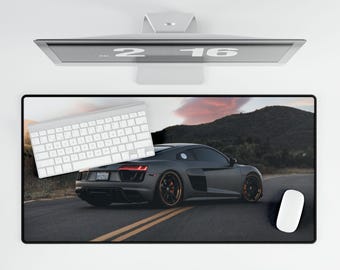 Matte Sports Car Desk Mat | Race Car Mouse Pad, Large Gaming Deskpad